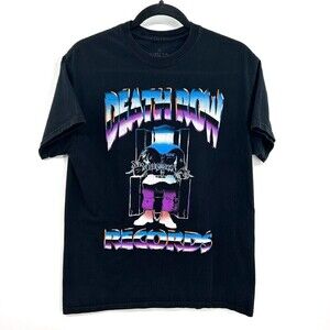 DEATH ROW RECORDS Ripple Junction 100% Cotton Black Purple T-Shirt Size Medium